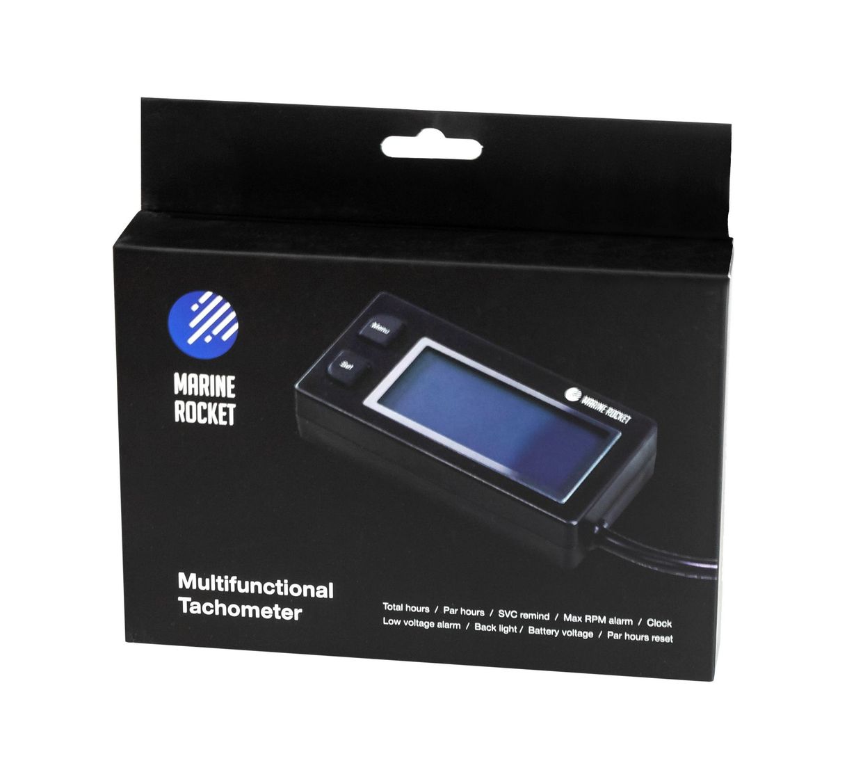 картинка Тахометр универсальный со счетчиком моточасов, вольтметром с подсветкой и сменной батарейкой