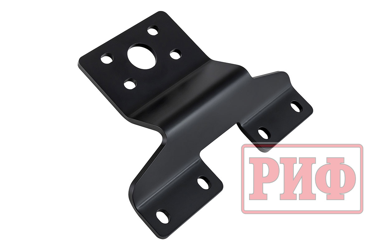 картинка Бампер задний силовой/защита штатного бампера РИФ Nissan Patrol Y62 c квадратом под фаркоп