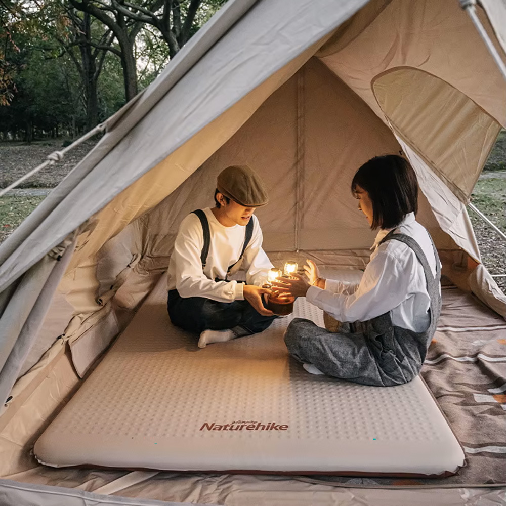 Коврик Naturehike NH21FCD11 самонадувной бежево-коричневый 6см, 6927595793312