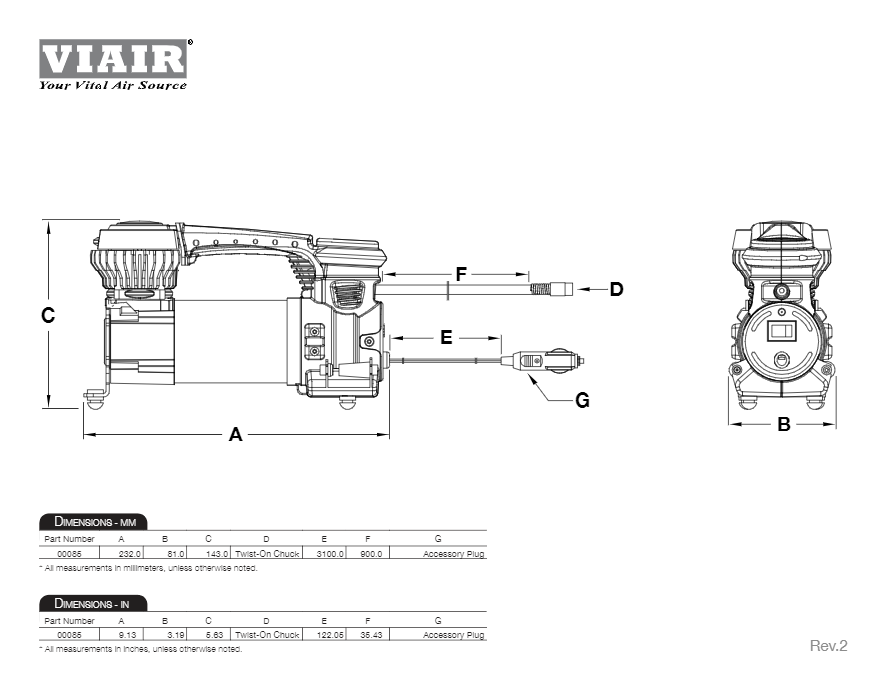 картинка Компрессор автомобильный переносной Viair 85P 12v