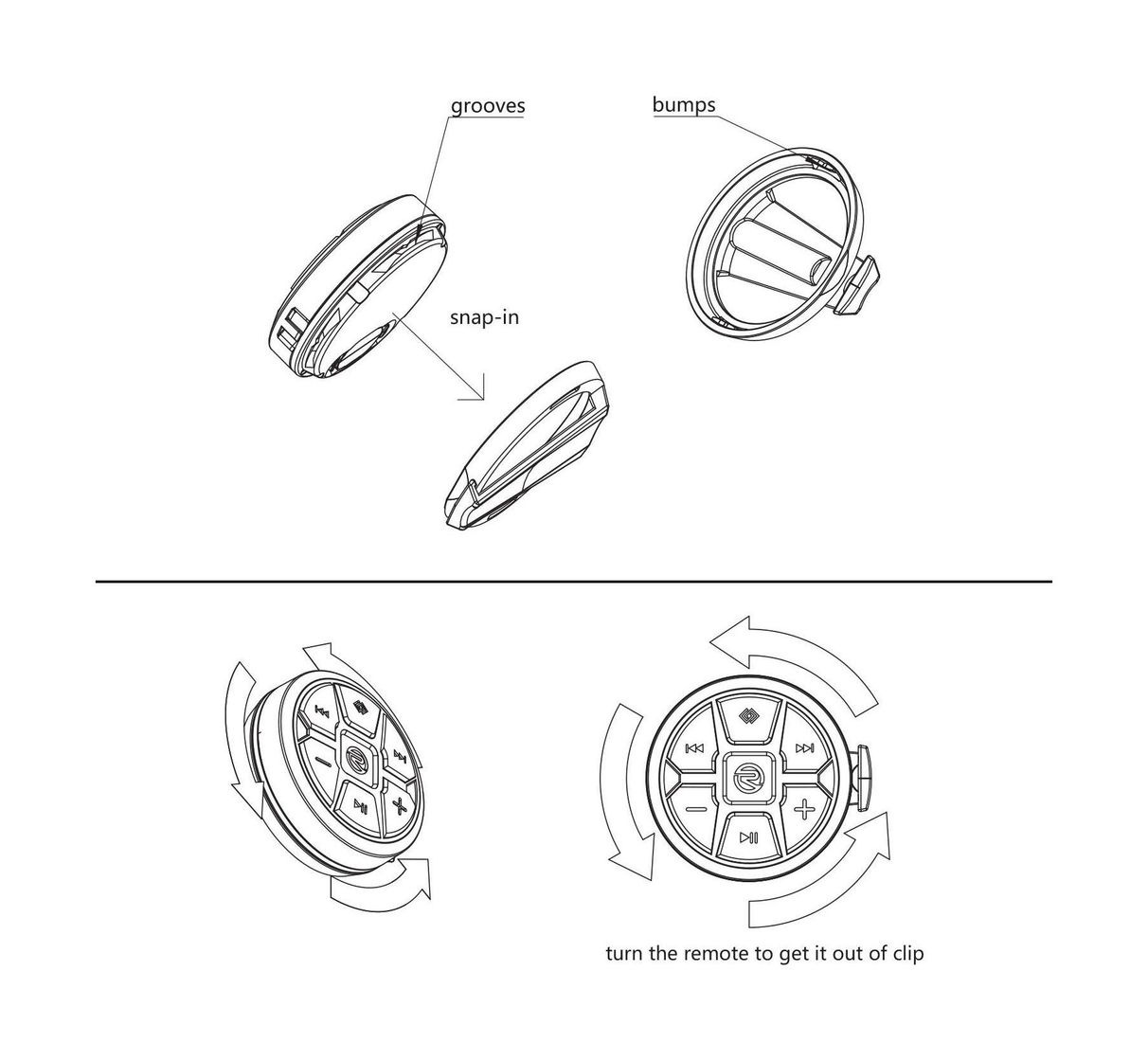 картинка Водонепроницаемая мультимедийная кнопка BT