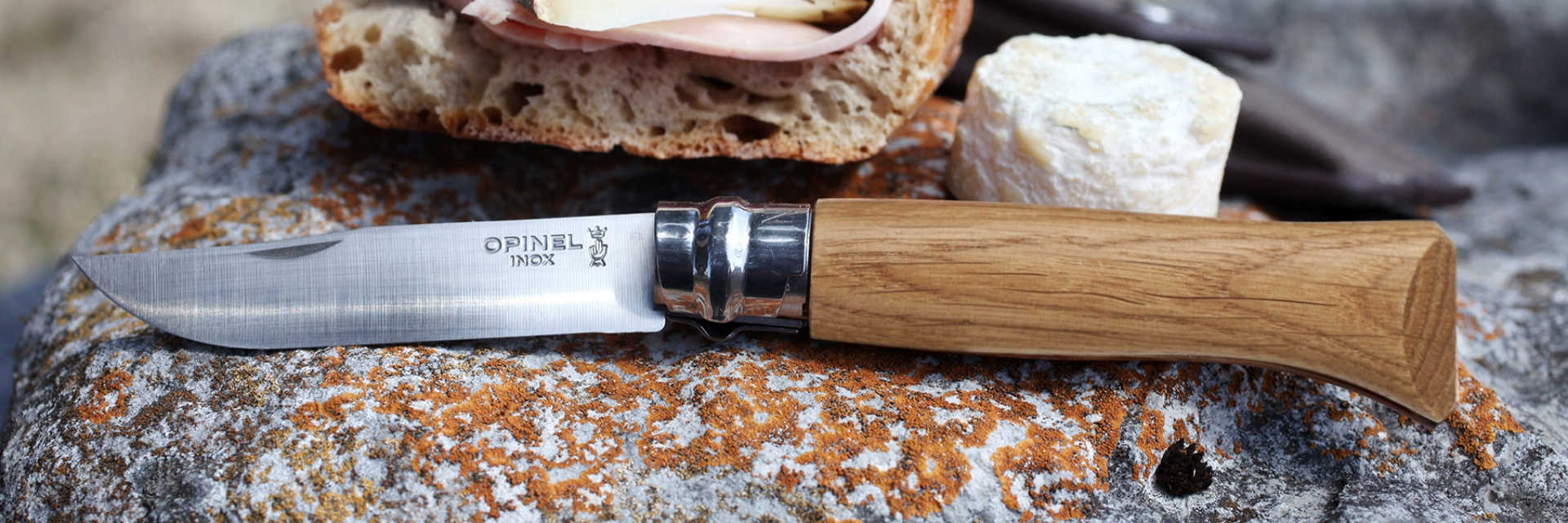 картинка Нож Opinel №8, нержавеющая сталь, дубовая рукоять, 000647