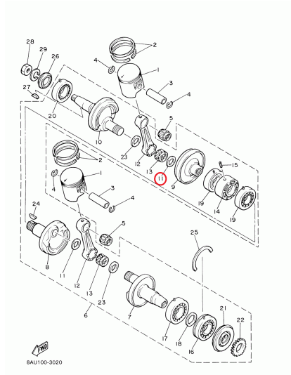 картинка Шайба шатуна на снегоход YAMAHA VK 540 90209-24073