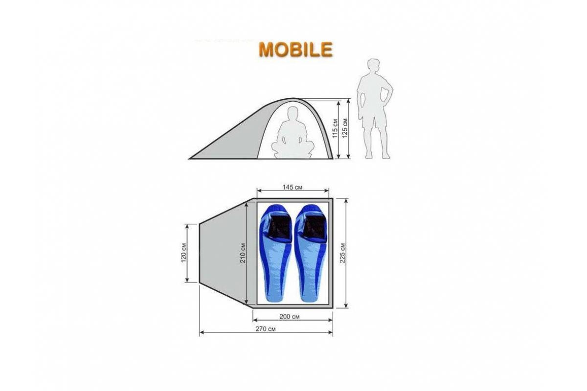картинка Палатка-автомат туристическая Maverick Mobile premium (светло-зеленый / светло-серый)
