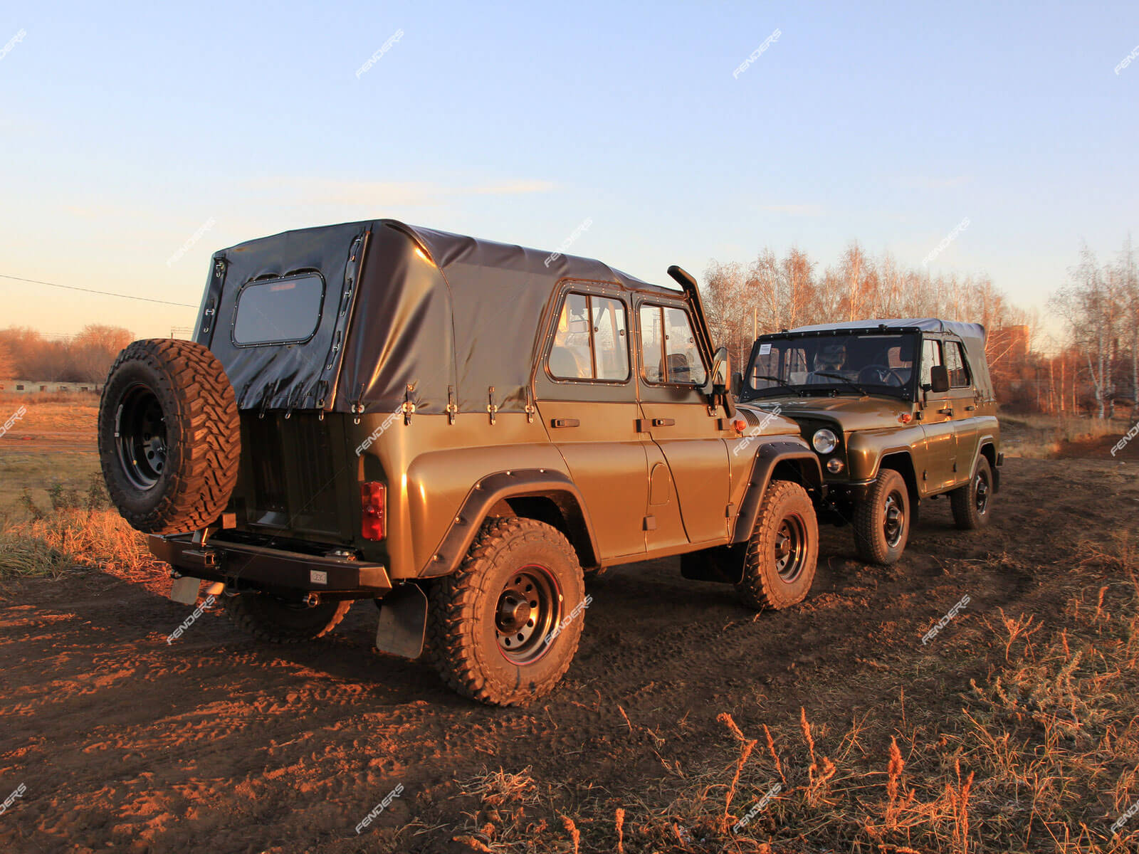 картинка Расширители колёсных арок FENDERS для УАЗ Хантер под нерезанные арки колёс
