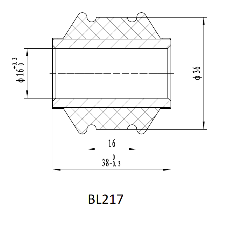 картинка Втулка амортизатора РИФ SA217 (с маркировкой '1')