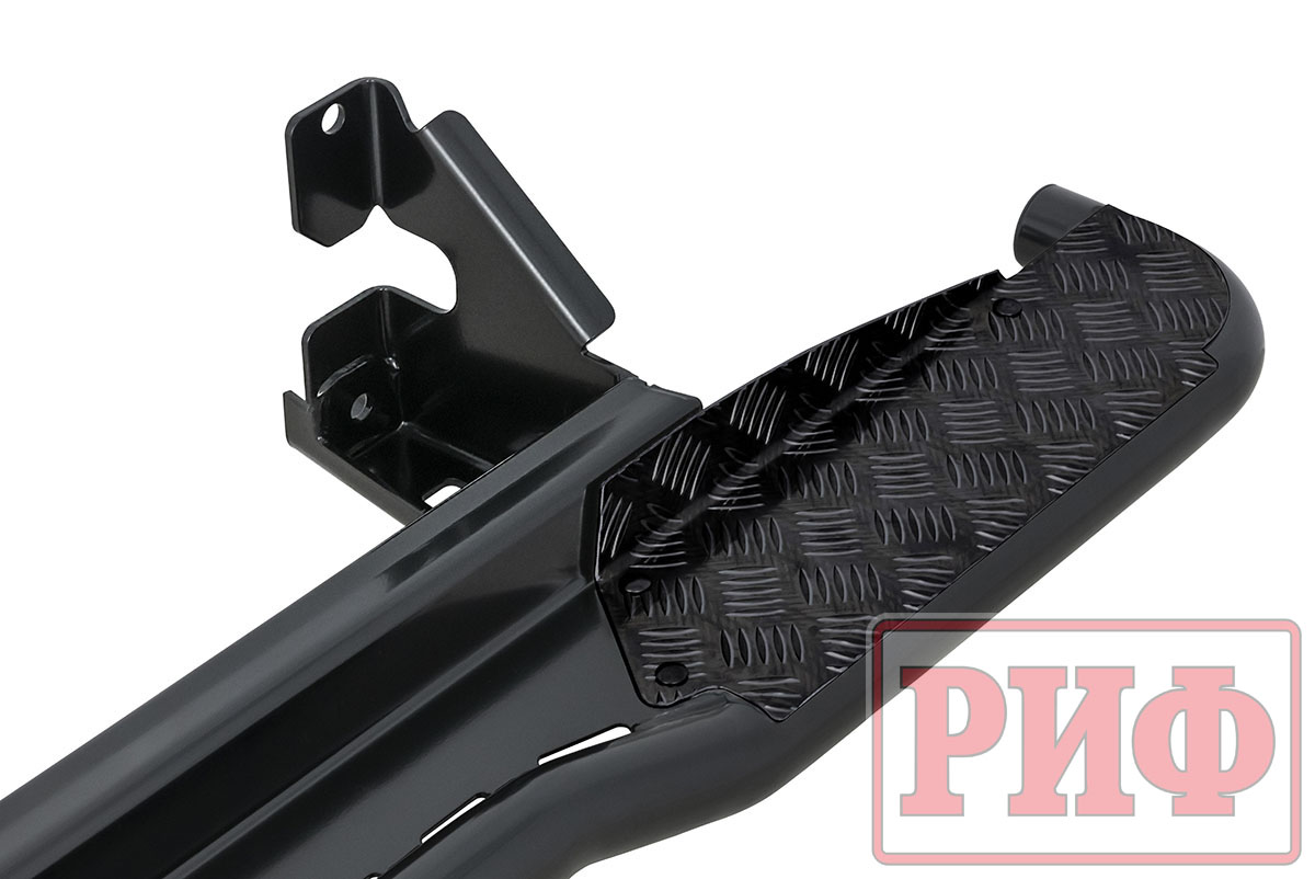 картинка Пороги Toyota Land Cruiser Prado 150 чёрные силовые РИФ