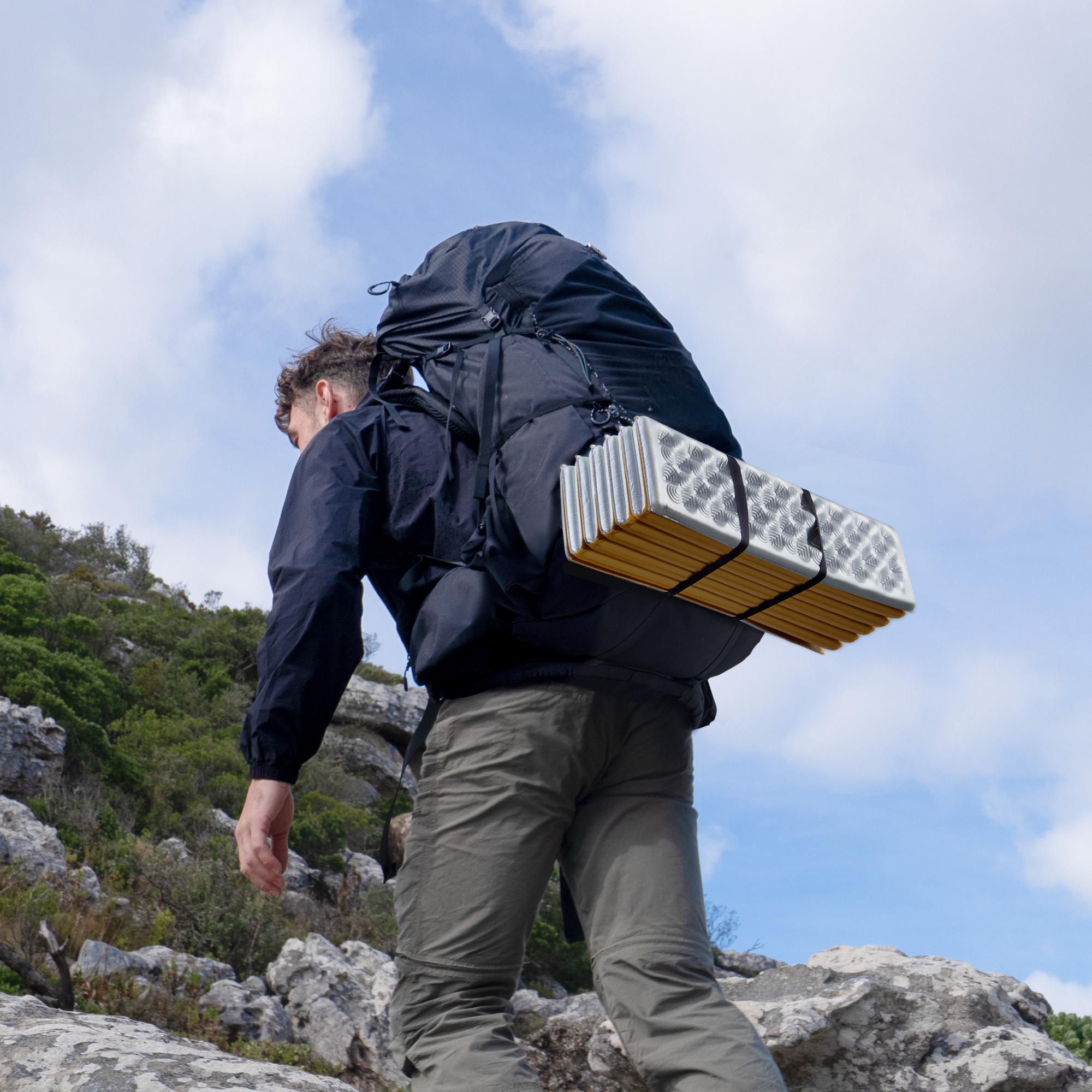 картинка Коврик туристический Naturehike 185х65х2,5 см. IXPE, желтый