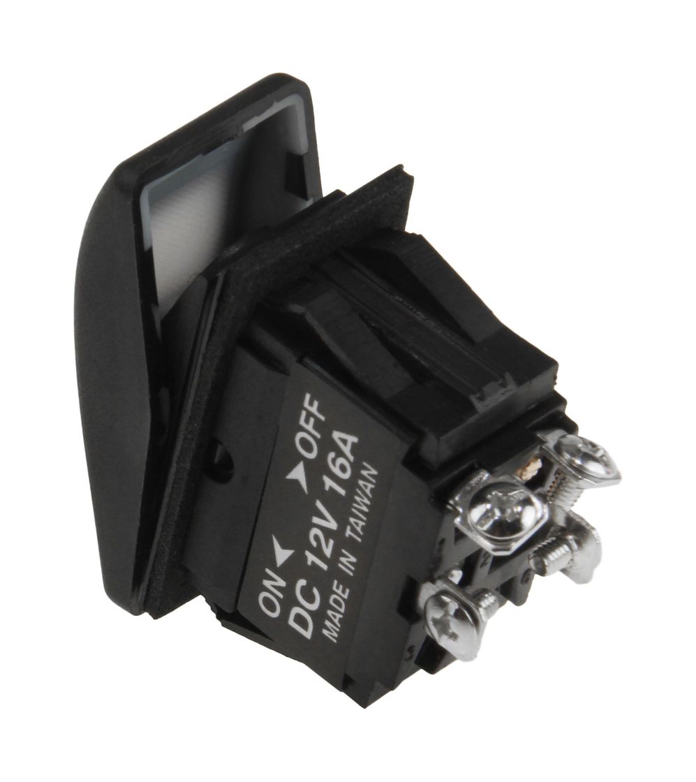 картинка Переключатель двухпозиционный ON-OFF 12 В/16А 4Р с подсветкой