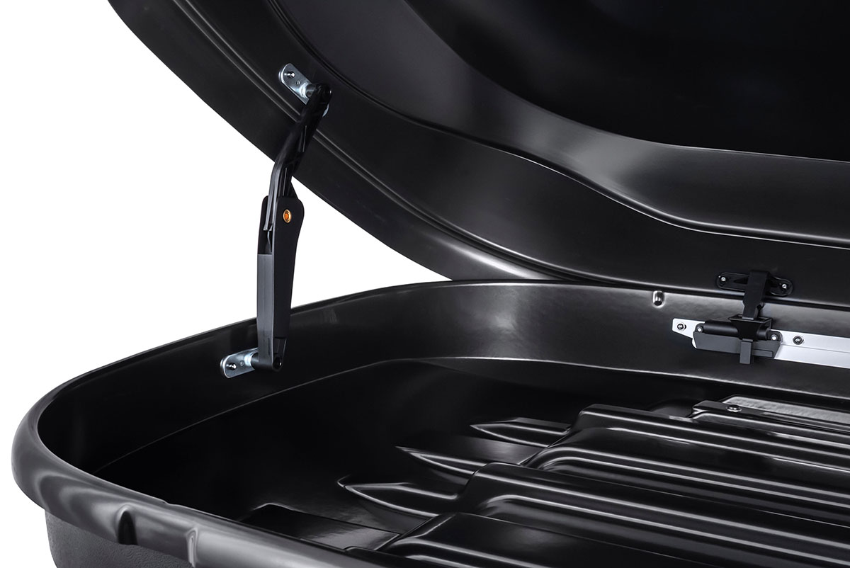 картинка Бокс автомобильный на крышу Pentair COBRA 390L черный глянец, двусторонний