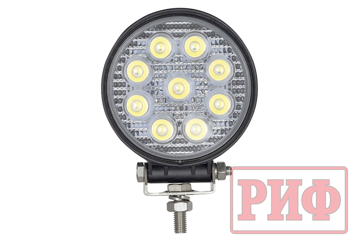 картинка Фара РИФ 24Вт, 116х116х63мм, 9 диодов, 12В, 1400лм