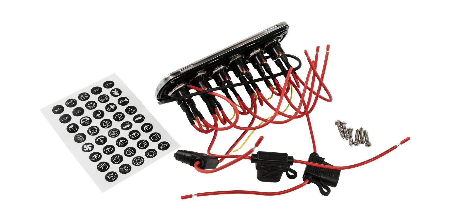 картинка Панель бортового питания, 6 кнопок