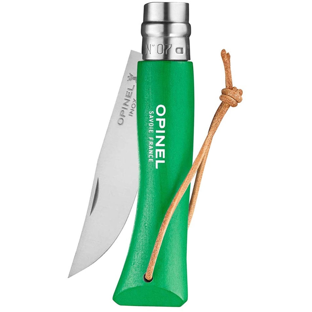 картинка Нож Opinel №7 Trekking нержавеющая сталь, зеленый, 002210