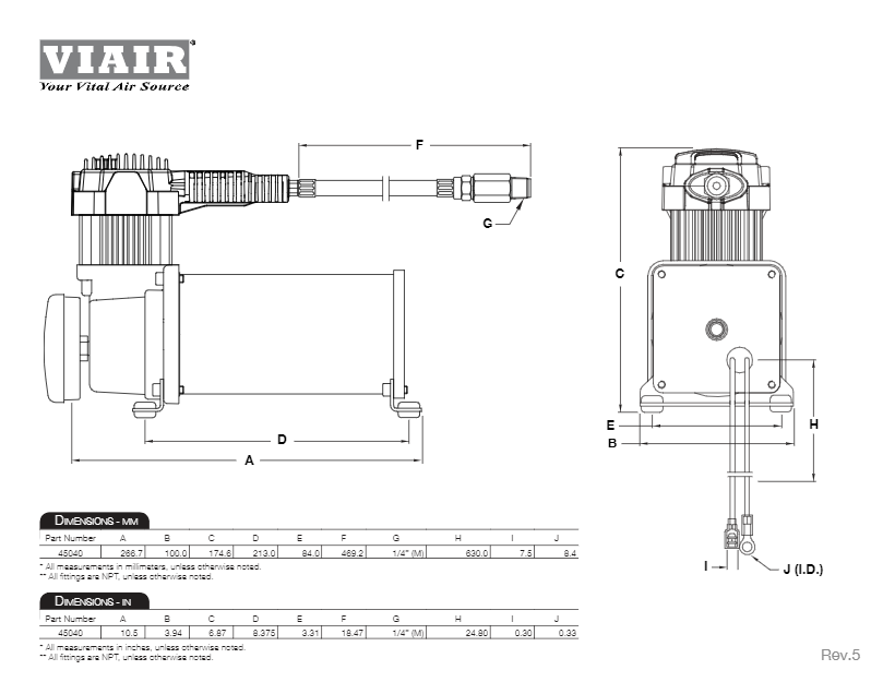 картинка Компрессор автомобильный стационарный Viair 450C 12v
