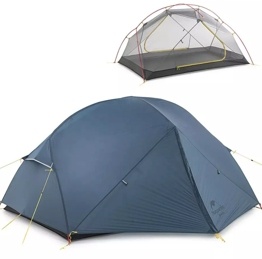 картинка Палатка Naturehike Mongar 2-местная, алюминиевый каркас, сверхлегкая, синяя