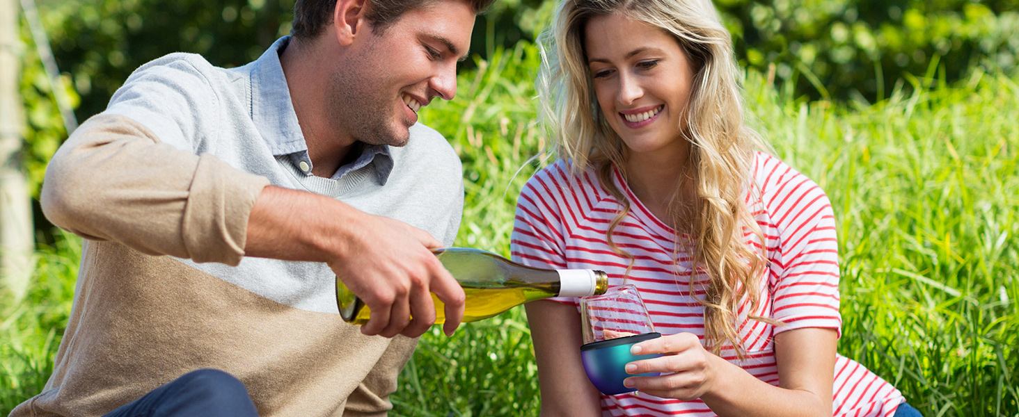 картинка Термобокал для вина WINE KUZIE 440 мл, мультиколор