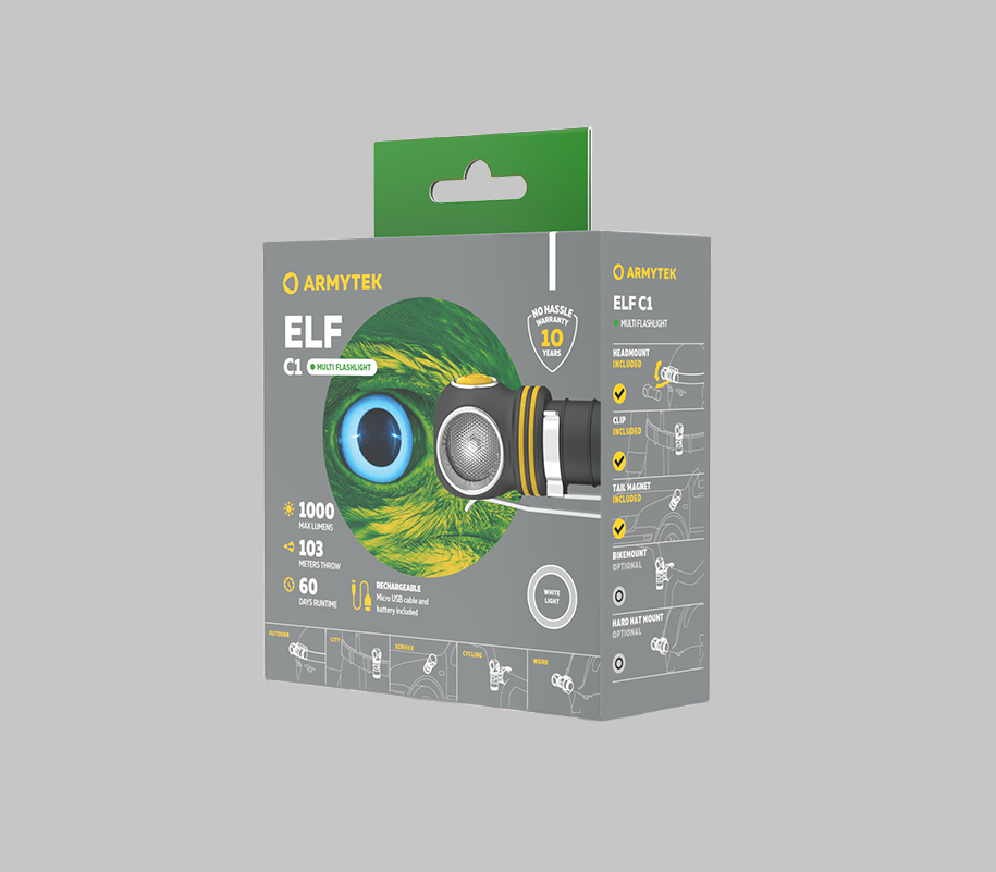 картинка Фонарь Armytek Elf C1 Micro-USB Белый