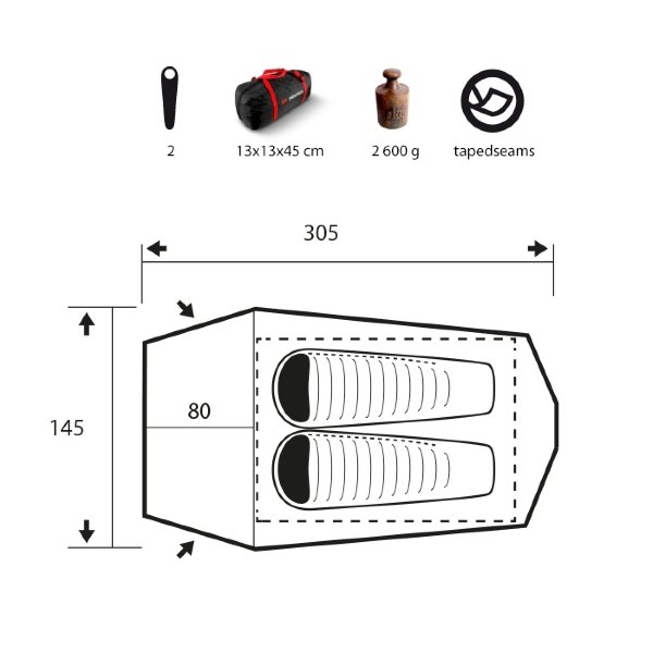 картинка Палатка Trimm Trekking SPARK, песочный 2