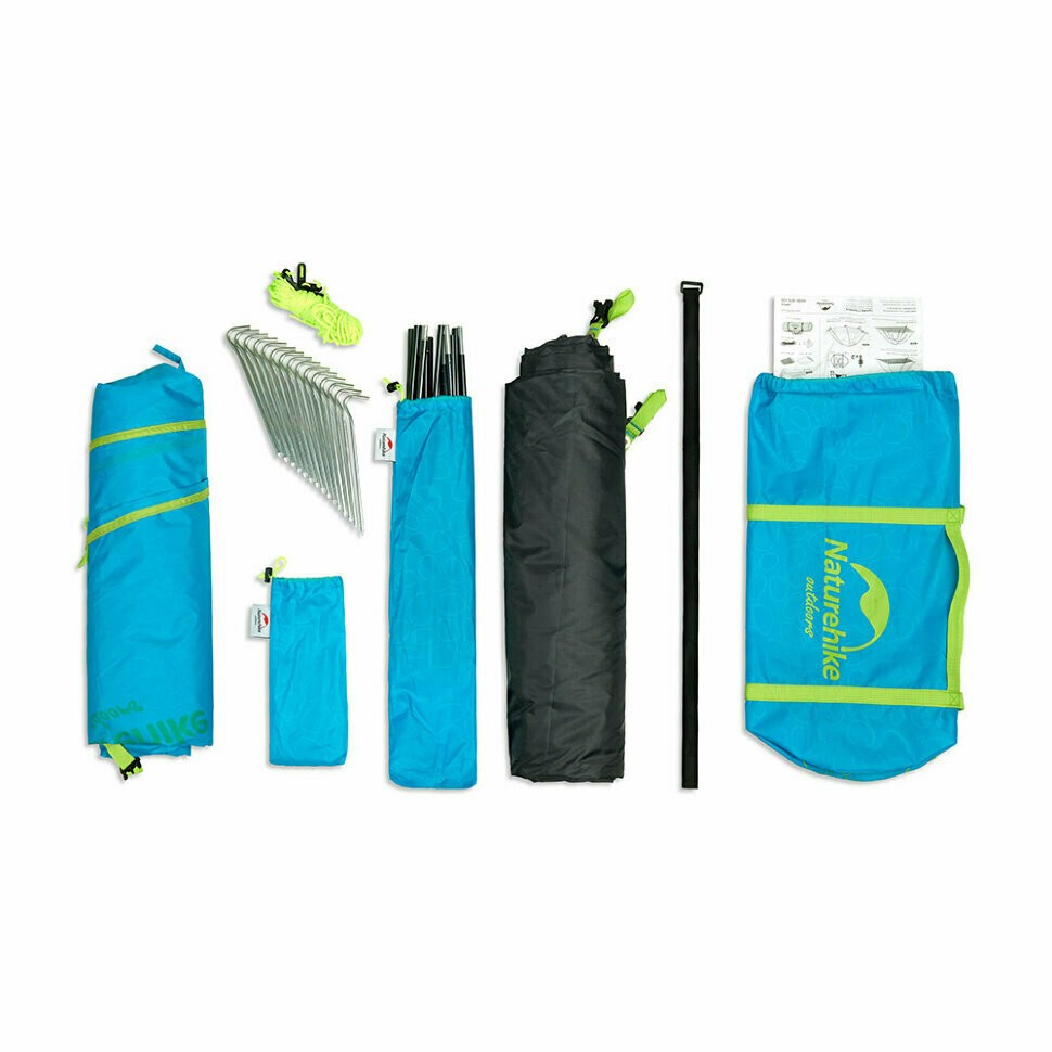 картинка Палатка Naturehike P-Series NH18Z022-P 210T/65D двухместная, зеленая 2, 6927595762622