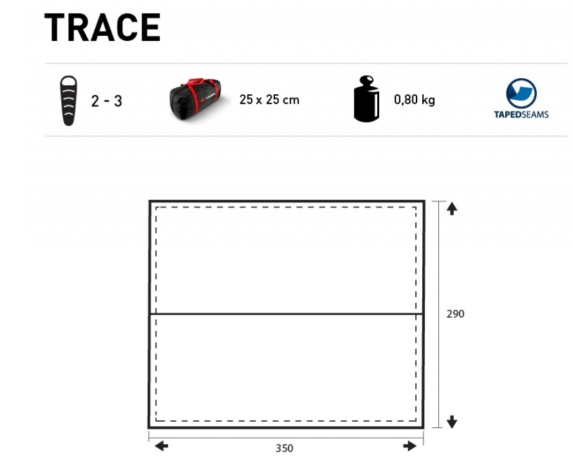 картинка Палатка-шатер Trimm Shelters TRACE, песочный 2+1