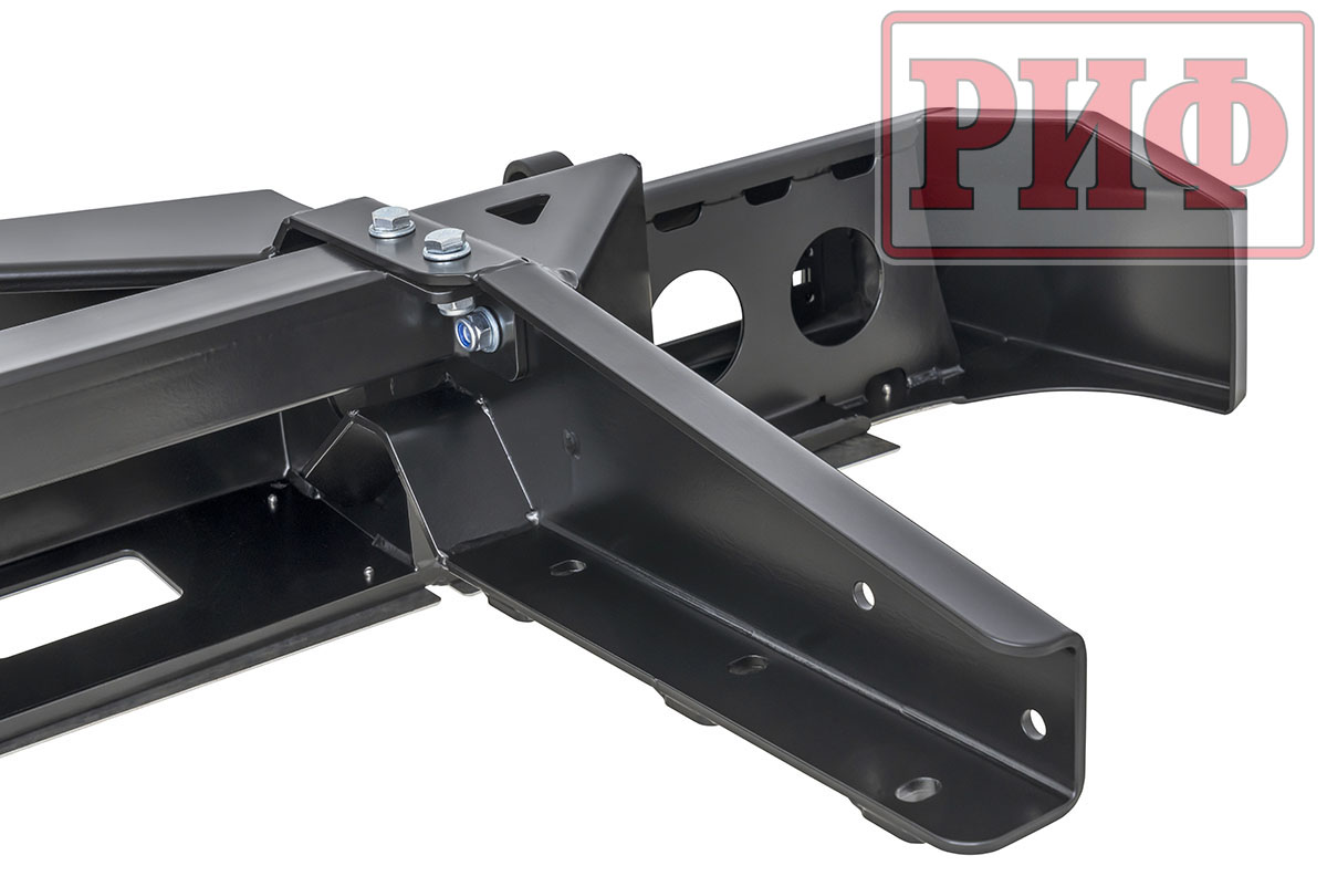 картинка Бампер задний РИФ для ГАЗ Соболь с площ. под лебёдку, квадратом под фаркоп и фонарями