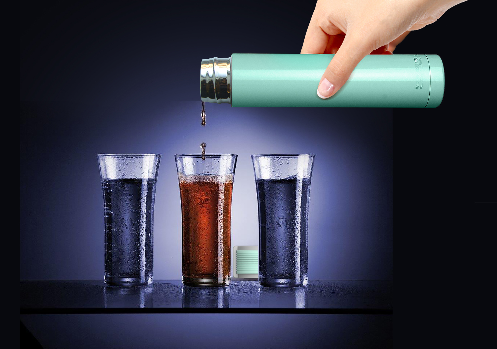 картинка Термос SKINNY MINI, 230 мл, бирюзовый