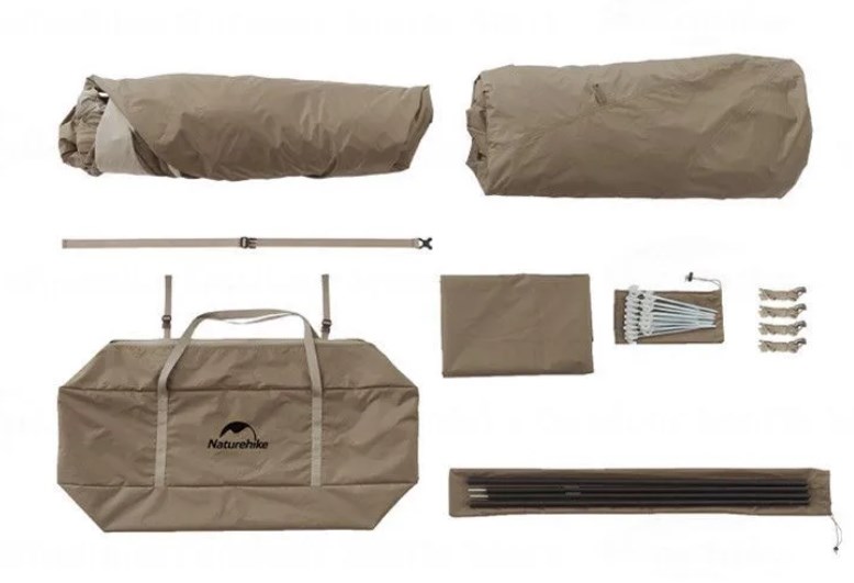 картинка Палатка Naturehike Village 6.0 II поколения 4-местная, коричневая