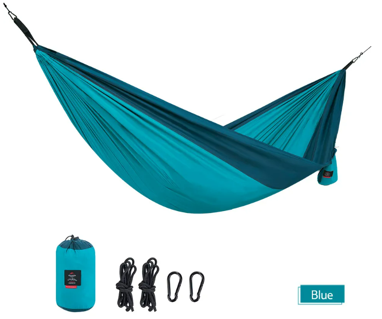 картинка Гамак без планок Naturehike, туристический, нейлон голубой