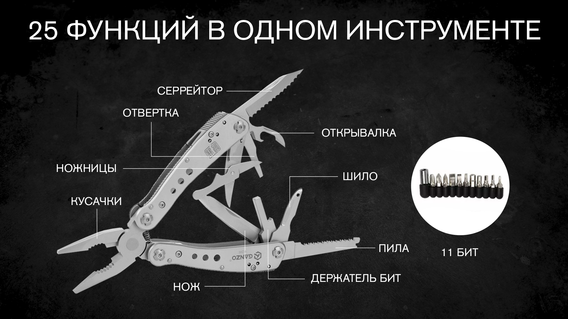 картинка Мультитул Ganzo G201