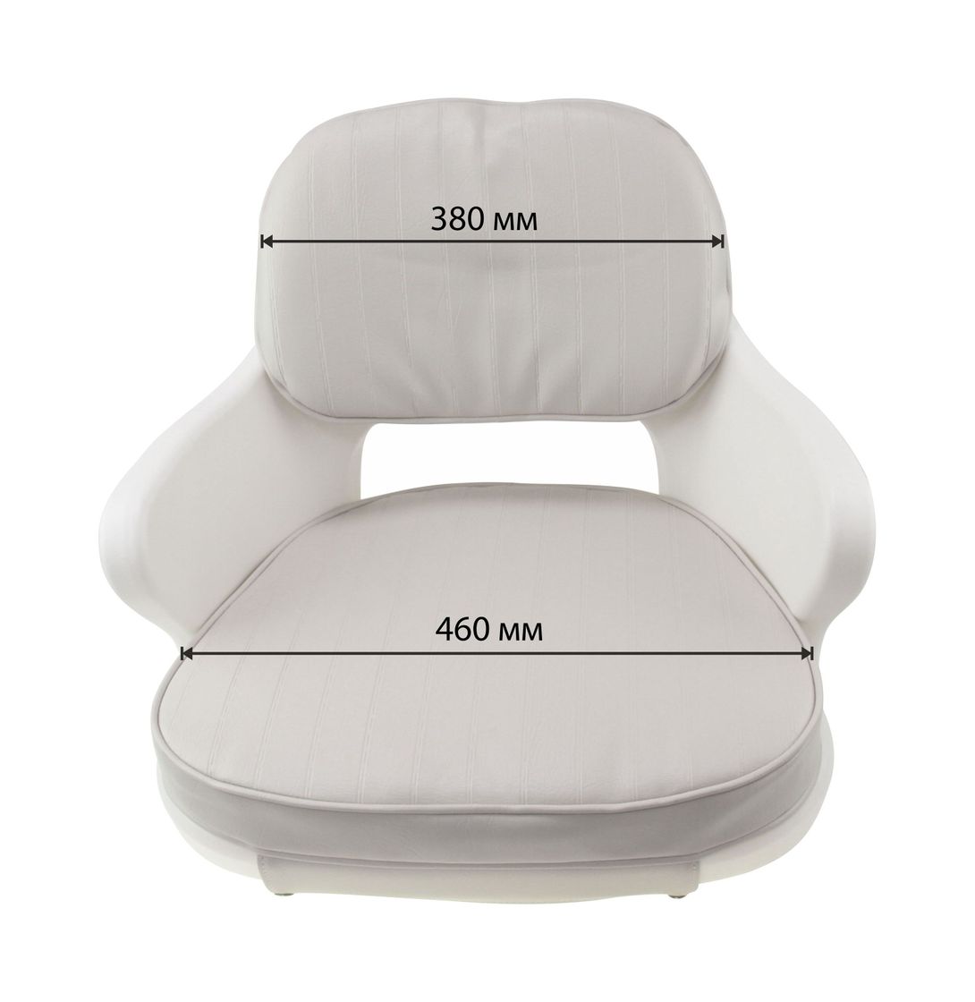 картинка Кресло YACHTSMAN мягкое, съемные подушки, материал белый винил