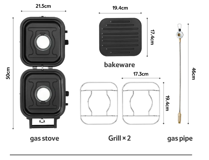 картинка Плита газовая Naturehike, портативная, двойная, складная