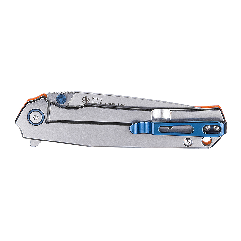 картинка Нож Ruike P801-J серебристо-оранжевый