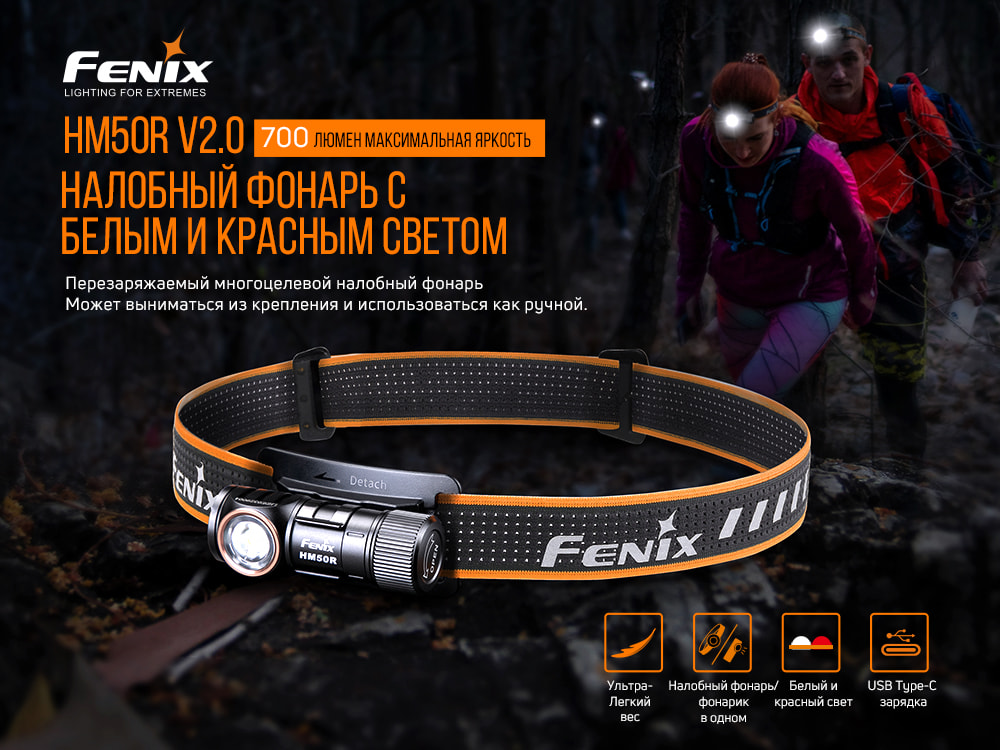 картинка Налобный фонарь Fenix HM50R V2.0, HM50RV20