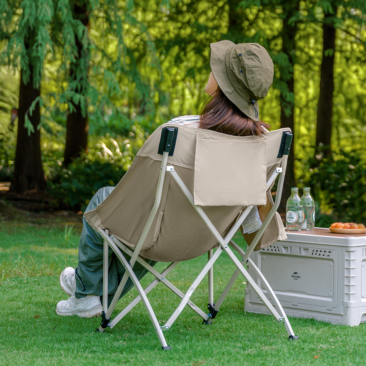 картинка Кресло туристическое Naturehike MW01, складное, КМФ, до 120 кг.