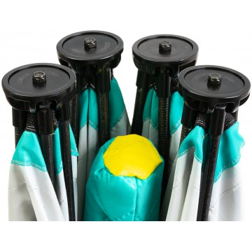 картинка Палатка зимняя PREMIER Куб утепленная 1,8х1,8, бирюза/серый