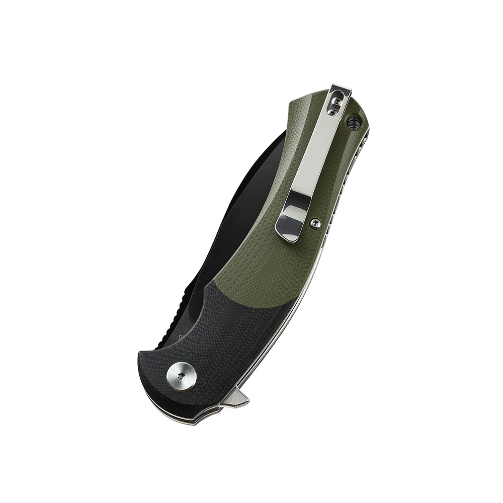 картинка Нож Bestech Penguin сталь D2, рукоять G10 черно-зеленая