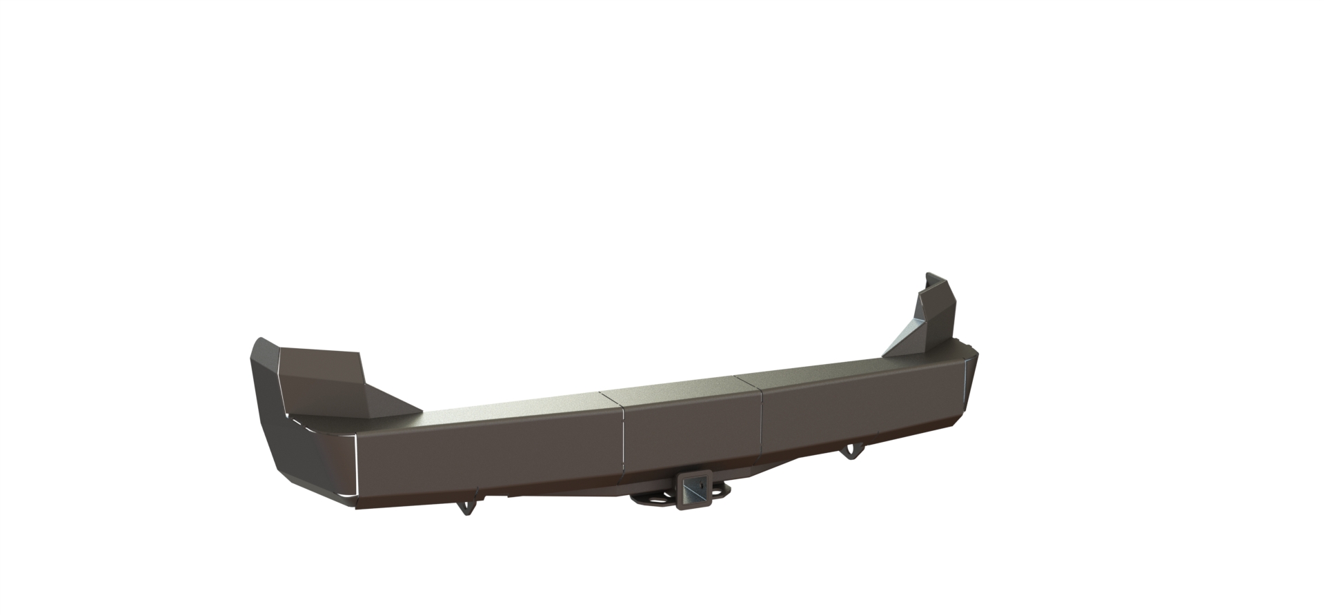 картинка Бампер силовой задний STC Mitsubishi Pajero Sport 1996-2008 с квадрат под фаркоп