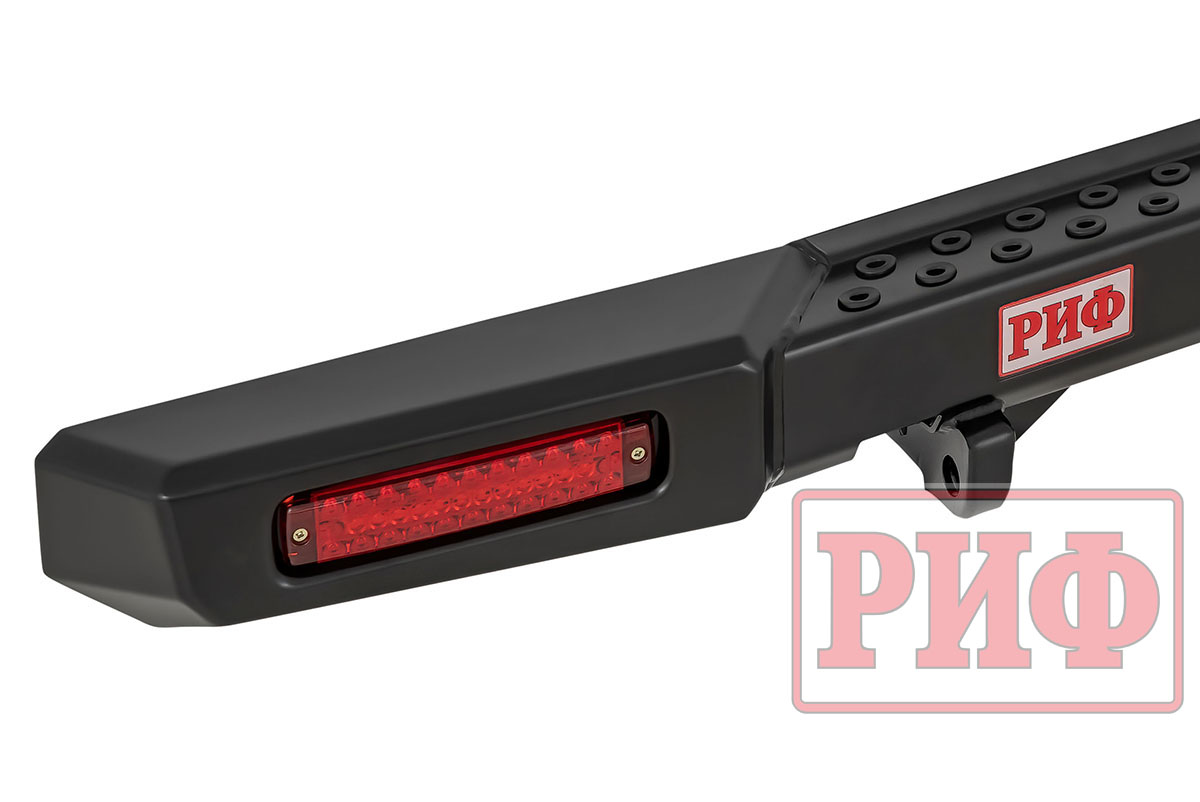 картинка Бампер задний РИФ УАЗ Буханка с фонарями, калиткой, возможностью установки фаркопа, стандарт