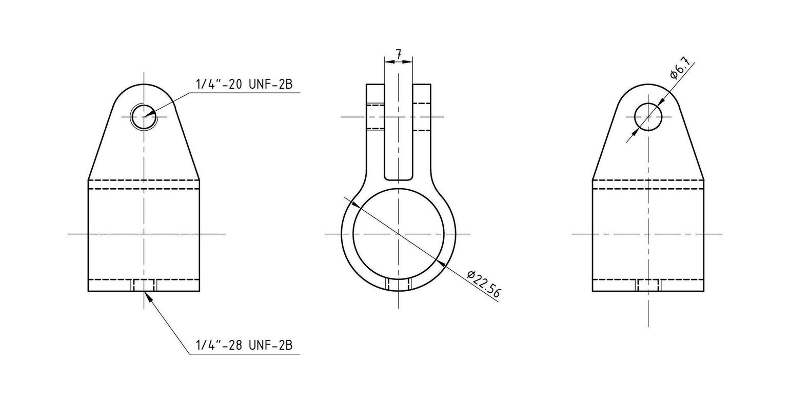 картинка Кронштейн скользящий для рамы тента 7/8"(22,2 мм)