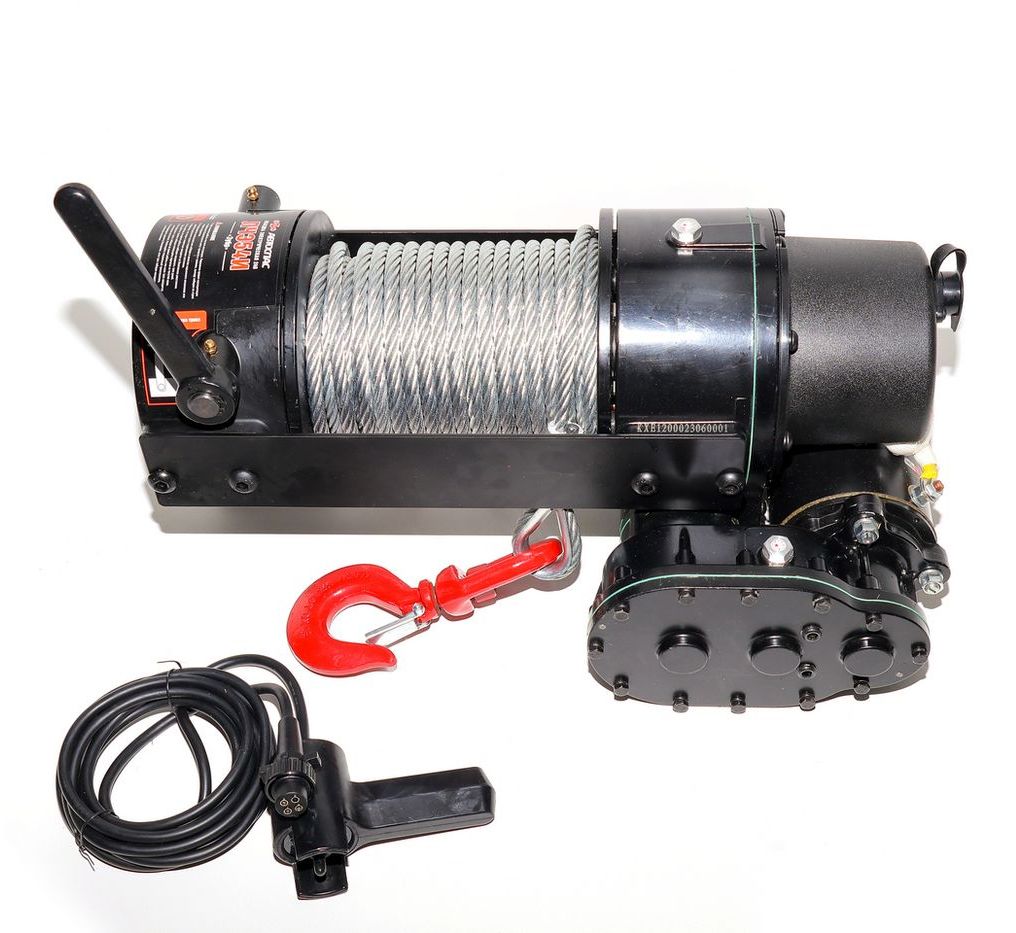 картинка Лебедка эвакуаторная ЛЧЭ 54И Зубр 24В червячная