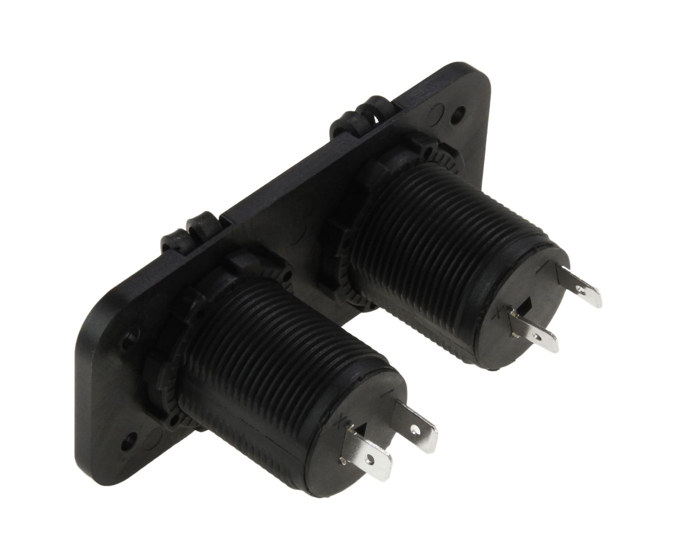 картинка Панель с двумя разъёмами прикуривателя