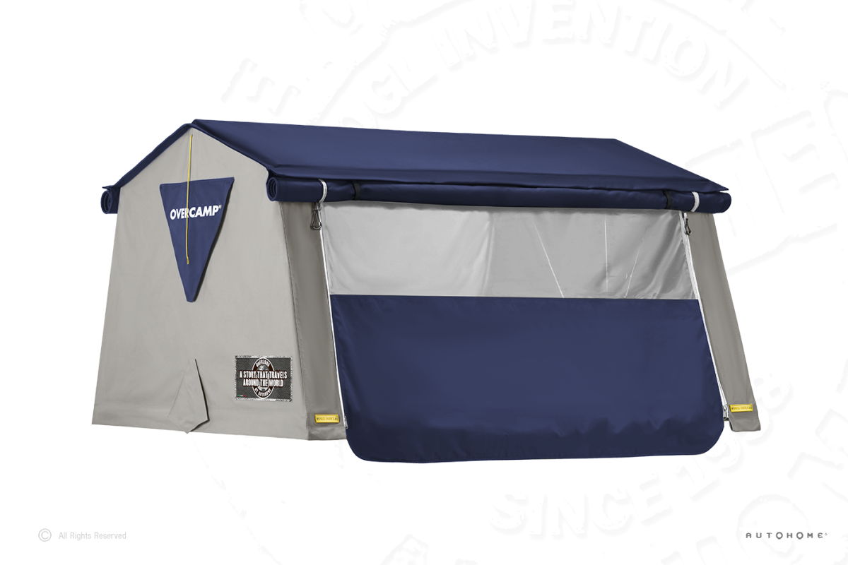картинка Автопалатка OVERCAMP MEDIUM тент синий, лестница 215 мм
