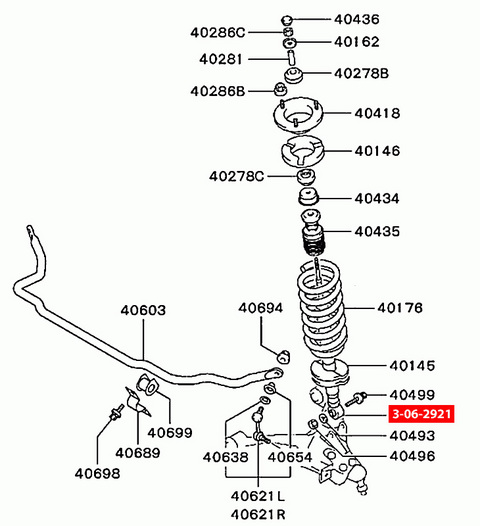 картинка Сайленблок нижнего уха амортизатора передней подвески  MITSUBISHI PAJERO/MONTERO