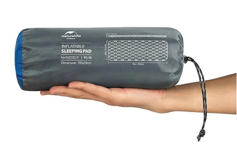 Коврик надувной Naturehike 195х59х6,5 см, оранжевый