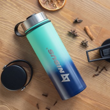 картинка Термобутылка NISUS 530ML три крышки (синий/бирюзовый)
