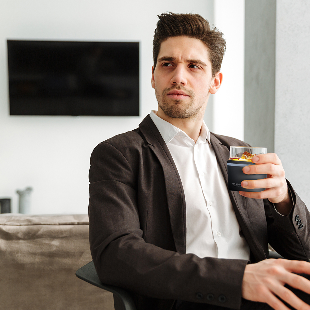 картинка Термобокал ROCKS для крепких напитков 310 мл, черный