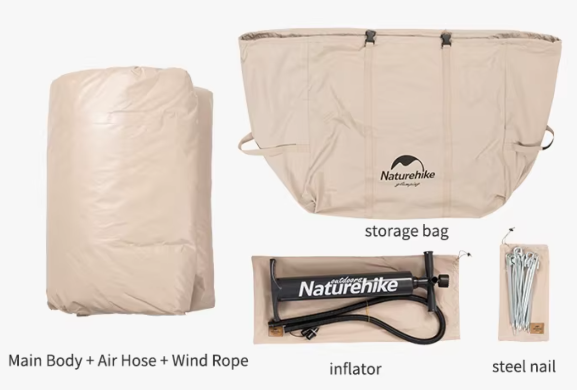 картинка Палатка Naturehike надувная Extend Air 6,3 , цвет песочный