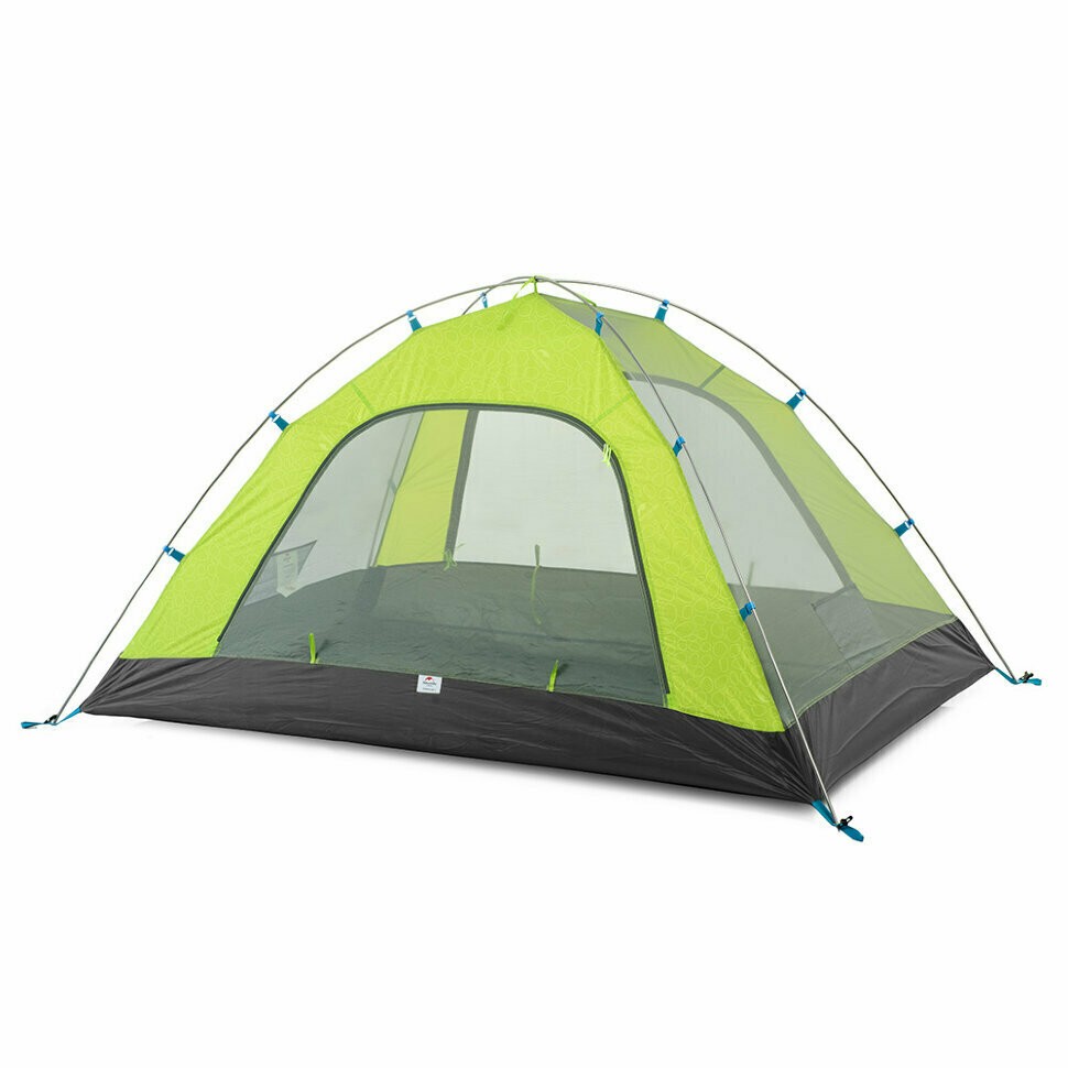 картинка Палатка Naturehike P-Series NH18Z044-P 210T/65D четырехместная, зеленая, 6927595729687