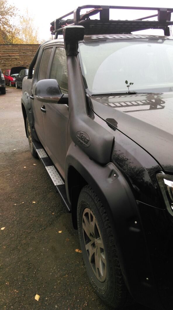 картинка Пороги силовые KDT для Volkswagen Amarok II поколения алюминий