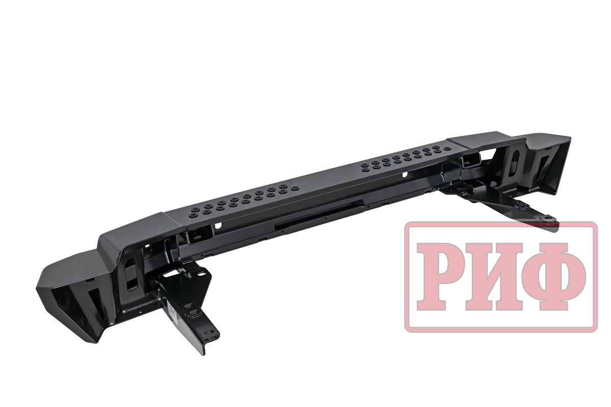 картинка Бампер задний РИФ Toyota Land Cruiser 200 2007-2012 с квадратом под фаркоп и фонарями